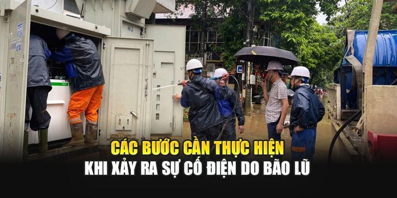 C&aacute;c bước cần thực hiện khi xảy ra sự cố điện do b&atilde;o lũ
