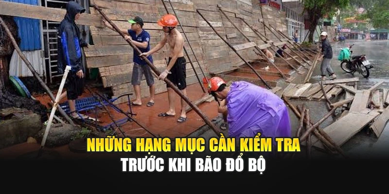 Những hạng mục cần kiểm tra trước khi bão đổ bộ