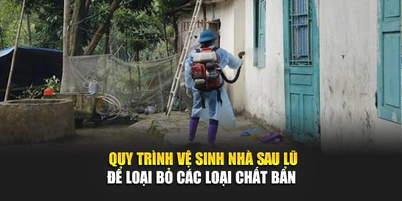 Quy tr&igrave;nh vệ sinh nh&agrave; sau lũ để loại bỏ c&aacute;c loại chất bẩn