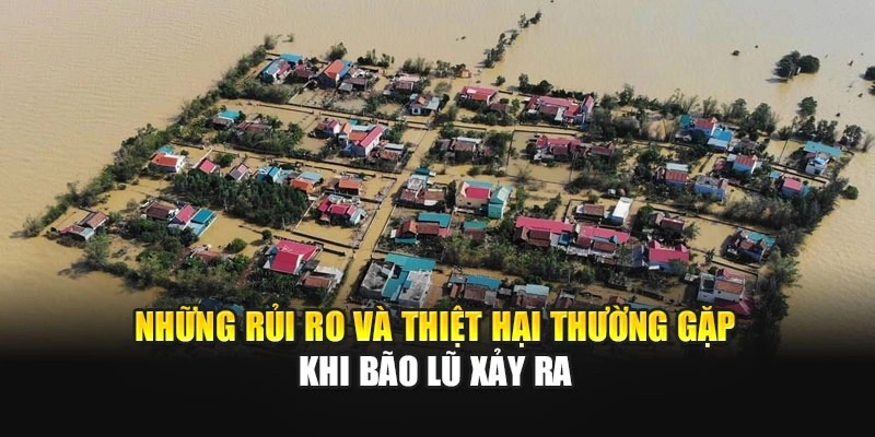 Những rủi ro v&agrave; thiệt hại thường gặp khi b&atilde;o lũ xảy ra