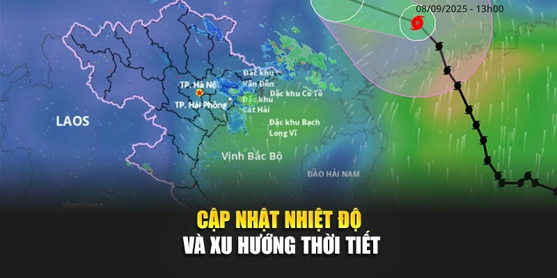 Cập nhật nhiệt độ và xu hướng thời tiết