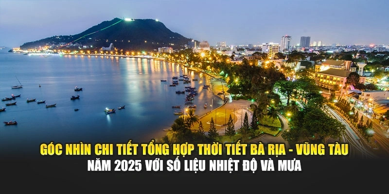 G&oacute;c nh&igrave;n chi tiết tổng hợp thời tiết B&agrave; Rịa - Vũng T&agrave;u năm 2025 với số liệu nhiệt độ v&agrave; mưa