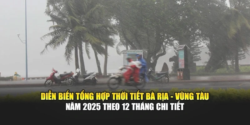 Diễn biến tổng hợp thời tiết B&agrave; Rịa - Vũng T&agrave;u năm 2025 theo 12 th&aacute;ng chi tiết
