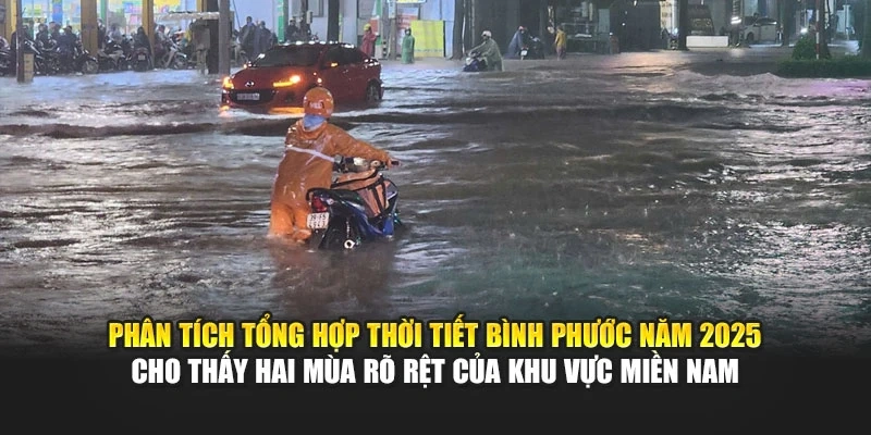 Phân tích tổng hợp thời tiết Bình Phước năm 2025 cho thấy hai mùa rõ rệt của khu vực miền Nam