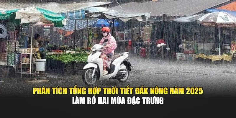 Phân tích tổng hợp thời tiết Đắk Nông năm 2025 làm rõ hai mùa đặc trưng