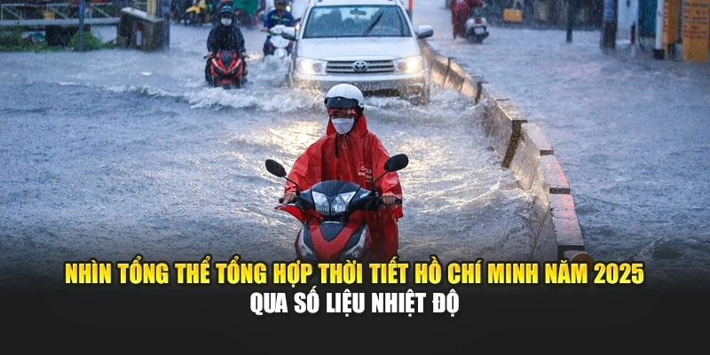 Nh&igrave;n tổng thể tổng hợp thời tiết Hồ Ch&iacute; Minh năm 2025 qua số liệu nhiệt độ