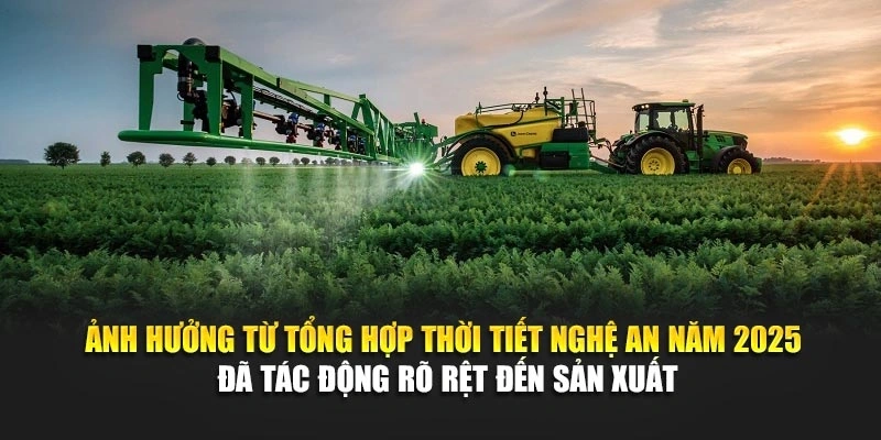 Ảnh hưởng từ tổng hợp thời tiết Nghệ An năm 2025 đ&atilde; t&aacute;c động r&otilde; rệt đến sản xuất