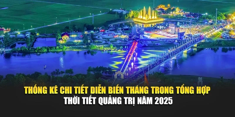 Thống kê chi tiết diễn biến tháng trong tổng hợp thời tiết Quảng Trị năm 2025