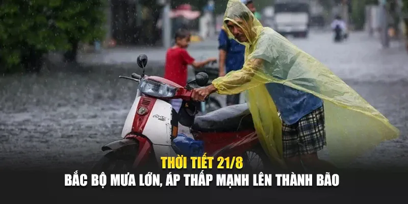 Thời Tiết Ngày 21 Tháng 8 Bắc Bộ Mưa Lớn, Áp Thấp Mạnh Lên Thành Bão